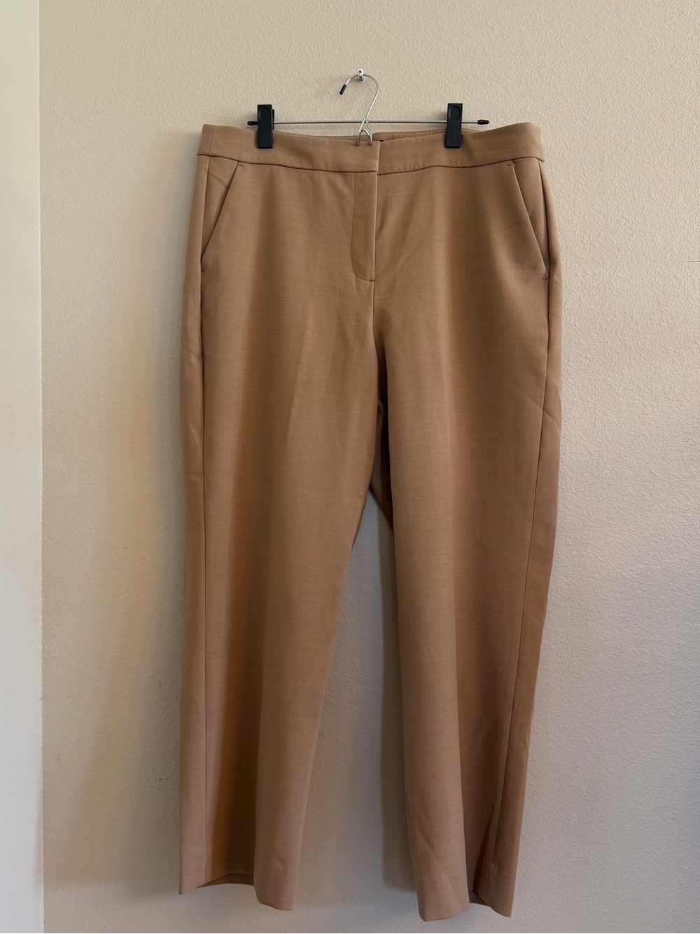 J. Crew Tan Straight-Leg Trousers- Size 16